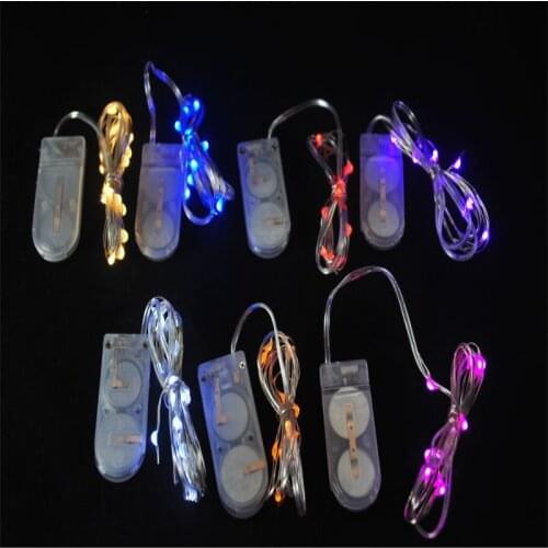 Led String Lights 50pcs KITOSUN Fairy Micro Lights 1 M 10 LEDs Battery Powered Silver Wire Waterproof Lights for Wedding Party