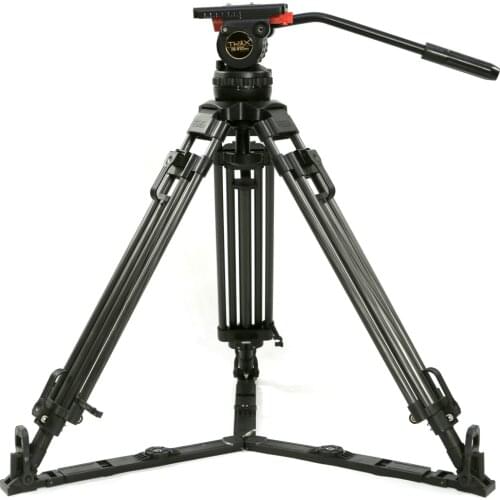 Teris V12T PLUS Professional Carbon Fiber TX-V12L PLUS Aluminium Tripod Video Camera Tripod with Fluid Head Load 12KG