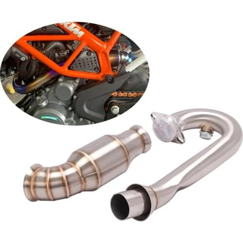 Delete Catalyst Header Mid Link Pipe Motorcycle Stainless Steel Exhaust Pipe for Duke 390 125 200 250 390 RC390 2017-2020