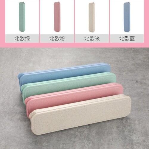 Universal Portable PP Travel Tableware Storage Box Case Food Grade Dinnerware Kitchen Fork Spoon Box For Kid School Cutlery