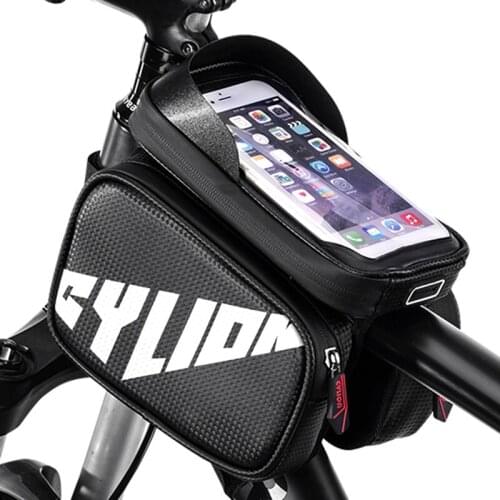 CYLION Bicycle Bags Front Frame High-Quality MTB Bike Bag Cycling Accessories Waterproof Sn Press Top Tube Phone Bag