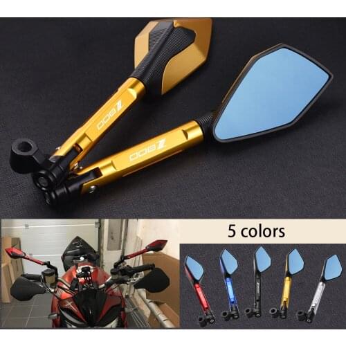 Motorcycle Bluish Reverse Side Mirrors Motorbike Rear view Mirrors For KAWASAKI Z 800 z800 2013-2021 2014 2015 with Z800 LOGO