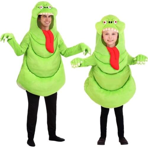 Volwassenen Kinderen Groene Alien Et Cosplay Kostuums Voor Halloween Party Anime Ruimte Aliens Cos Greedy Ghost Monster