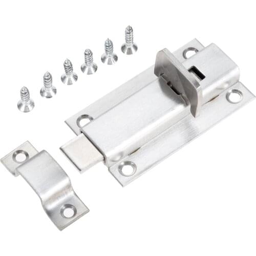 1pc 3" Door Latch Sliding Door Lock Surface Mounted Slide Bolt Internal Door Bolts with Screws
