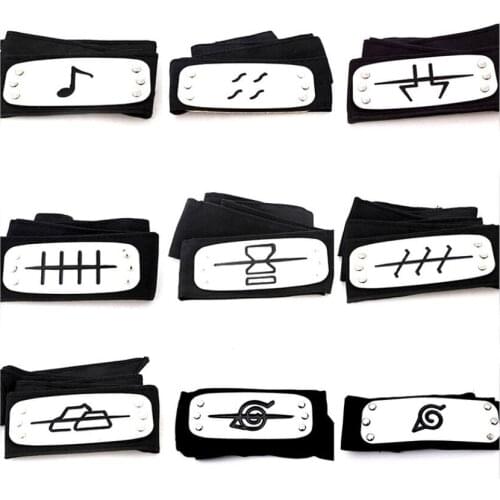 1PC Anime Uzumaki Cosplay Headband Leaf Kakashi Itachi Deidara Accessories Toys Props Akatsuki Madara head band Props Toys