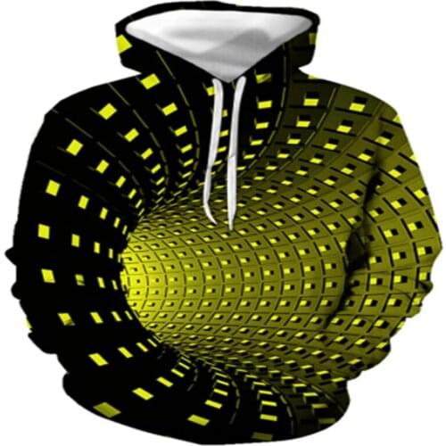 2021 spring, summer, autumn and winter mens psychedelic 3D hoodie long-sleeved psychedelic tunnel mens hoodie couple sweater f