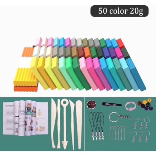 24/50 Colors Polymer Modeling Clay Slime Toys DIY Soft Craft Oven Baking Clay Blocks Montessori Birthday Gifts for Kids AduIt