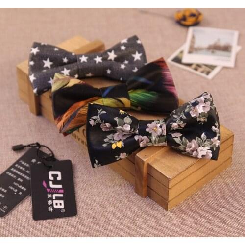 24colors mens pu leather print bow tie Korean fashion designer high quality for men wedding party bowties 5pcs/lot