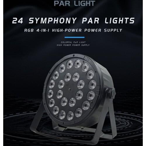 24x12w Led Par Light RGBW 4in1 DMX512 Plastic Par Light Professional Stage Dj Party Light