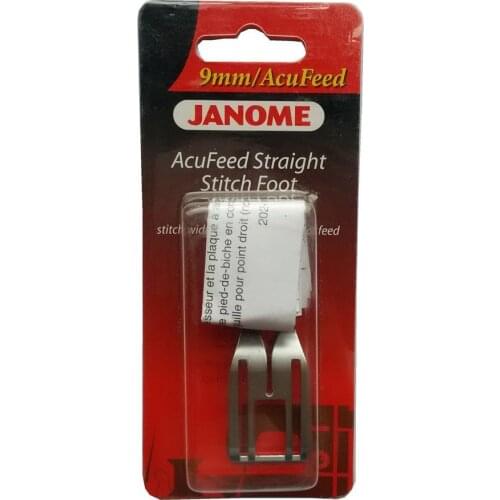 AcuFeed Straight Stitch Foot #202102005 For Janome 9mm Max Stitch Width Machine