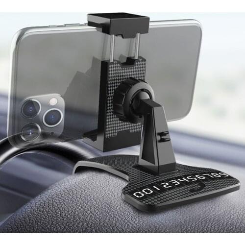HUD Dashboard Car Phone Holder 360° Adjustable GPS Clip Mount Stand Display Bracket Support for Tesla Model 3 Y S X Accessories