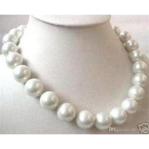 BIG 14mm AAA White sea south SHELL PEARL necklace
