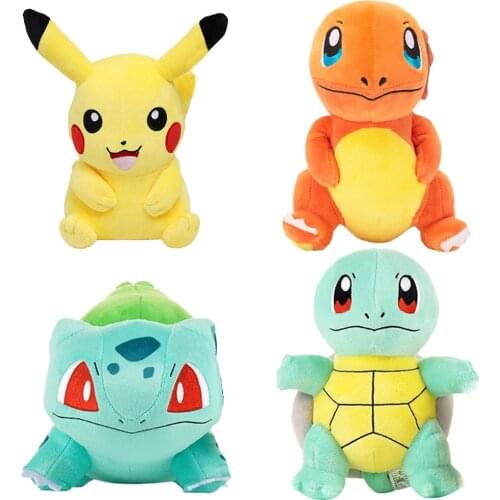 Charmander Squirtle Pikachued Bulbasaur Jigglypuff Lapras Eevee anime pokemon stuffed toy Peluche plush doll Gift For kid
