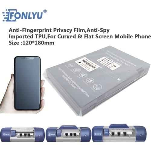 FONLYU Privacy hydrogel Film Compatible For Screen Protector Film Cutting Machine Phone Cutting Front Film 50pcs/lot