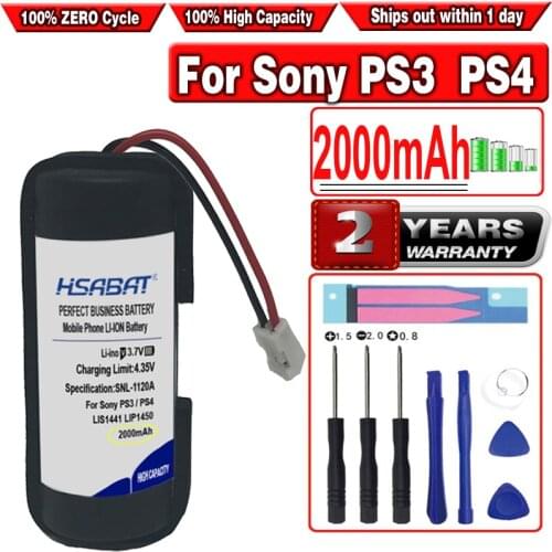 HSABAT 2000mAh LIS1441 LIP1450 Battery for Sony PS3 Move PS4 PlayStation Move Motion Controller Right Hand CECH-ZCM1E