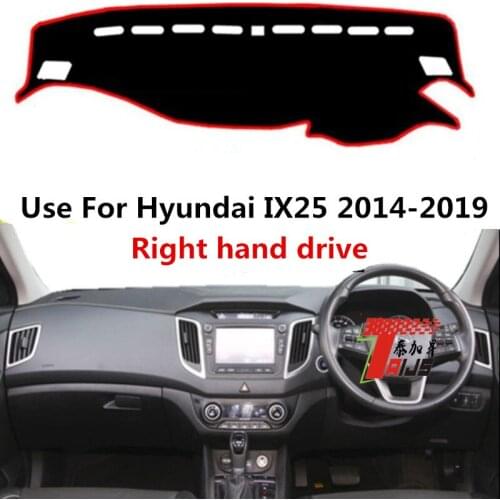 TAIJS Factory New Design 3colors Polyester Fibre Car Dashboard Mat For Hyundai IX25 2014-2019 Right hand drive