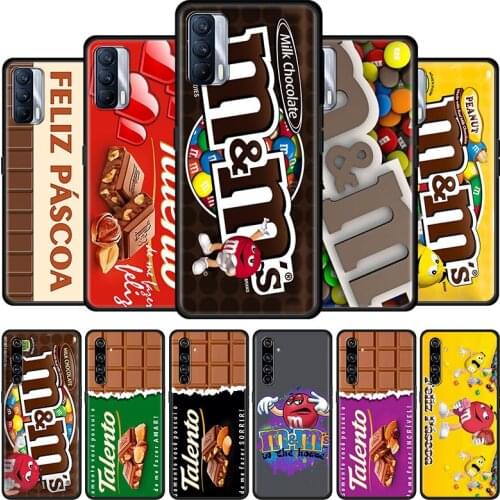 M&Ms Chocolate Nutella Bottle Phone Case for Realme 6 7 8 C3 C21 XT 5 X7 X50 Pro 5G C11 7i C15 C20 C20A C21Y GT Master Cover
