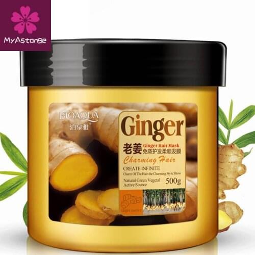 Ginger Hair Mask Moisturizing Nourishing Hair Care Treatment Cream Repair Frizz Dry Damaged Hair Smooth Hair Conditioner 500ML