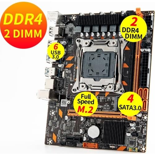 HONUA X99-D4 Motherboard,MATX Chip,2 DDR 4 ,SATA 3.0*4, LGA 2011-V3,USB 2.0 and USB 3.0, for Desktop Computer