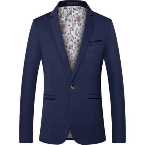 Mens Fashion Blazer Britishs Style Casual Slim Fit Coat Jacket Male Blazers Men Coat