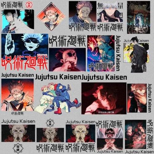 1PCJapanese Trend anime Jujutsu Kaisen Heat Transfer Clothing patches personality Heat Transfer Sticker DIY T-Shirt decorate