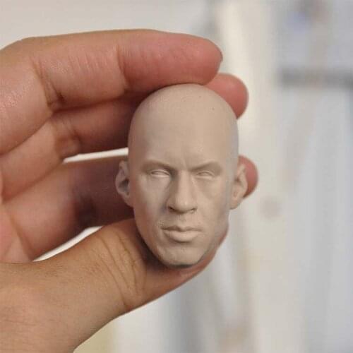 1/6 Scale Vin Diesel Unpainted Male Head Models for 12''Figures Body Toys Gifts Collections DIY