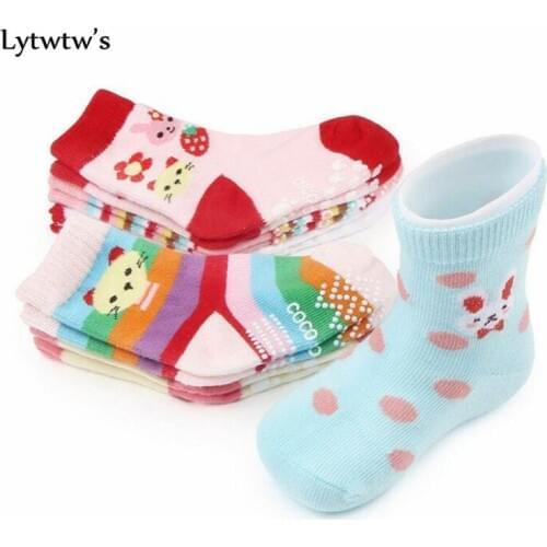 3 Pairs Lytwtws Infant Boys Girls Children Unisex Model Newborn Kawaii Lovely Cute Anmails Soft Spring Autumn Baby Kids Socks