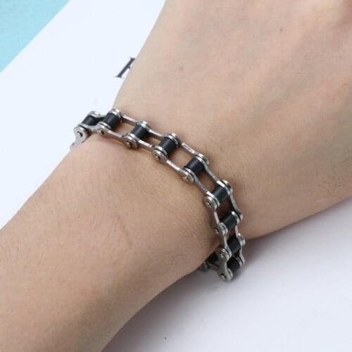 2021 New High Quality Classic Stainless Steel Biker Motorcycle Chain Men Bracelet Jewelry