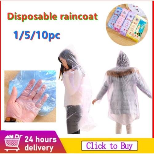 Disposable Raincoat Motorcycle raincoat Clear Emergency Protect Poncho Childrens raincoat Hood Hiking RainCoat Outdoor Accessor