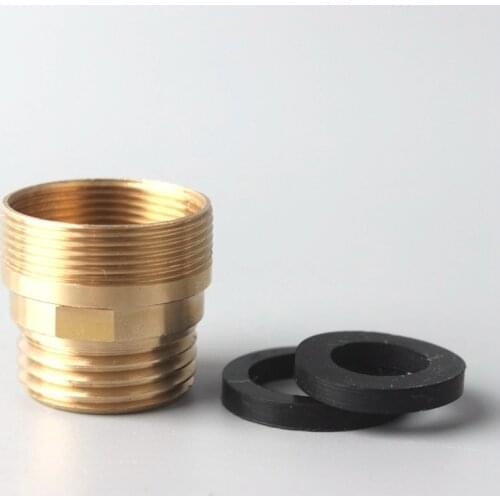 G1/2‘’ To M22 M24 Thread Basin Tap Straight Adapter Faucet Quick Connector 304 Stainless Steel Material Free Sealing Ring