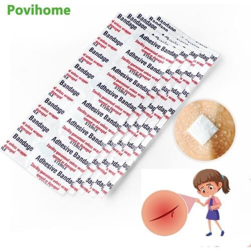 50Pcs/Pack Band-Aids Bandages Waterproof Hemostasis Adhesive First Aid Plaster Wound Dressings Sterile Hemostasis Sticker