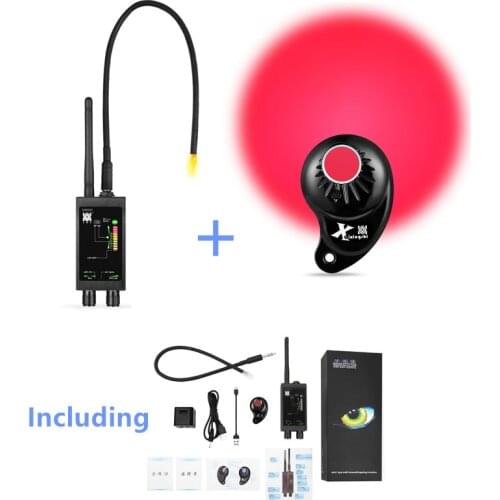 Strong Magnet Sleeping GPS Tracker Finder+ 1MHz-12GHz Wireless Spy Signal Detectors RF Bug Detector Hidden Lens Infrare Scanner