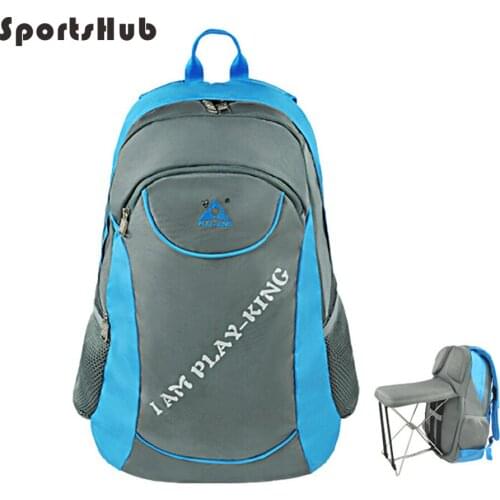 SPORTSHUB Patented 47L Outdoor Bags With Foldable Chair Functional Knapsack Fishing/Traveling/Hiking/Camping Backpack SB0005
