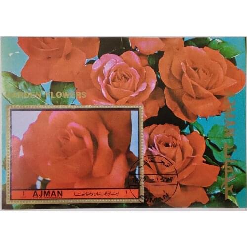 1972 Flowers souvenir sheet Post Stamps Postage Collection