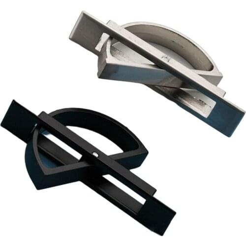 Tatami Verborgen Deurgrepen Zinklegering Verzonken Flush Pull Cover Vloer Kast Handvat Chroom Dark Meubels Hardware