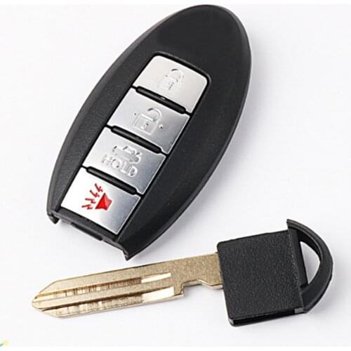 DAKATU 4 Buttons Smart Remote Key Shell Case Fob For Nissan Rogue Teana Sentra Versa Fob Car Key Cover Keyless Entry With Blade