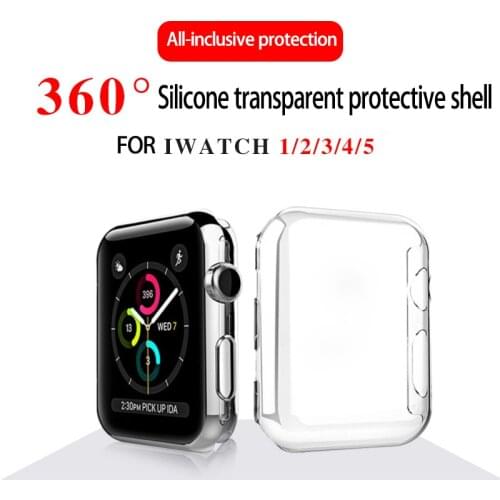 Watch Protective Case for Apple Watch Series 4 3 2 1 Iwatch Protective Sleeve TPU Silicone Transparent Protective Sleeve