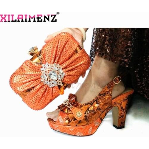 2020 African Women Shoes and Bag to Match Super High Heels 10.5CM with Platform Sandals Italian Lady Shoes and Bag to Match