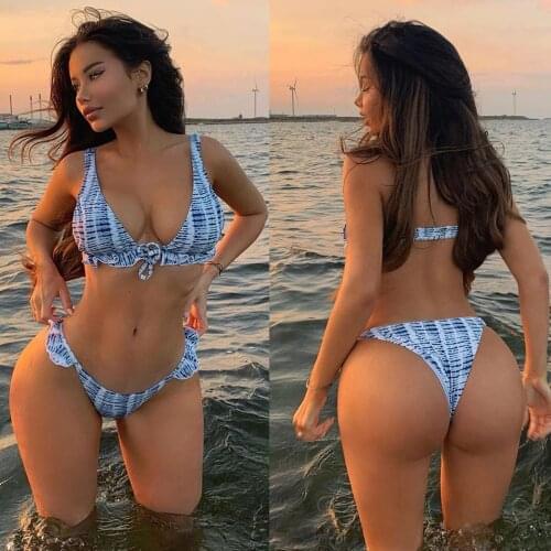 2021 Womens Sexy Sleeveless Swimwear Classic Lace-up Bare Midriff Bodysuit Three-point Backless Swimsuit