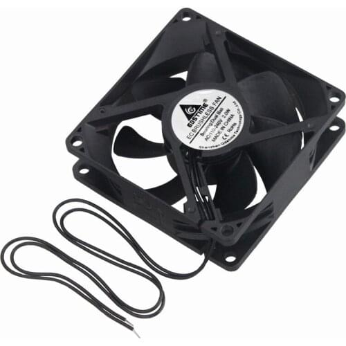 Gdstime 10 Pcs Ball AC 110V 240V Axial Electric Motor Cooling 80mm x 25mm 8cm 8025 Brushless Ventilation EC Fan 80x80x25mm