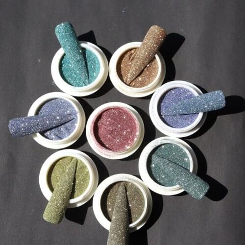1Jar Luminous Nail Reflected Powder Glow In The Dark Sparkly Sand Powder Pigment Dust Luminous Nail Glitter Holo Powder Dust MN2