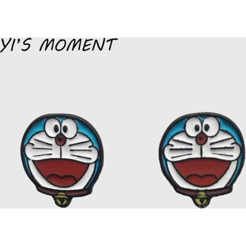 2019 new model birthday Gift Enamel Animal Jewelry Doraemon Earrings Women Earing for kids