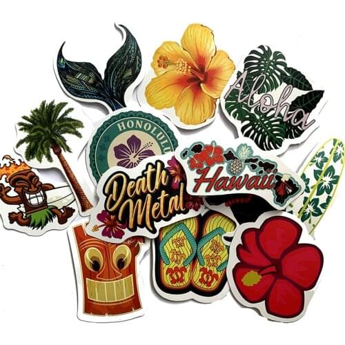 2021 Ancient Hawaii 50Pcs/Lot Waterproof cartoon Stickers For Luggage Laptop Bike Motorcycle Phone Car Case Decal Sticker
