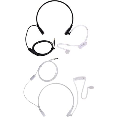 3.5mm Throat MIC Headset Covert Acoustic Tube FBI Earphone for iPhone Android
