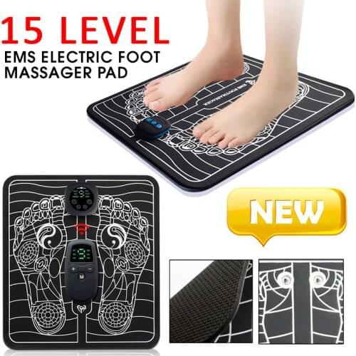 9 Level Electric Foot Massage Mat EMS Leg Reshaping Foot Massager Blood Circulation Muscle Stimulator Mat Shiatsu Foot Machine