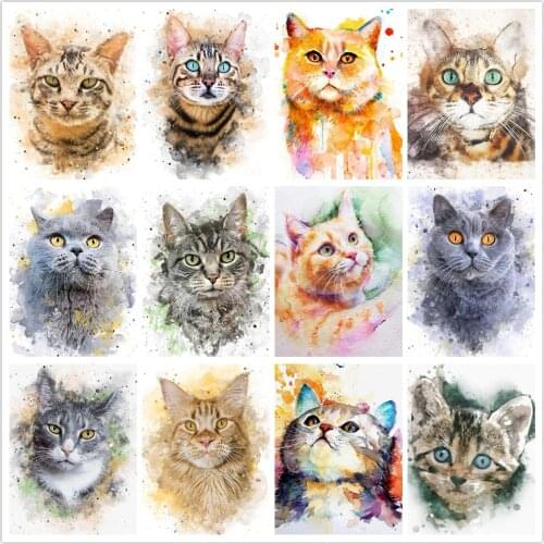 5d Diy Diamond Painting Full Square/Round Animal Mosaic Cat Diamond Embroidery Cross Stitch Home Decoration Christmas Gift