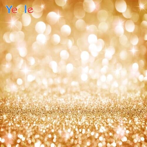 Glitter Background Light Bokeh Backdrop Shiny Polka Dot Photography Personalized Photographic Gold Background For Photo Studio