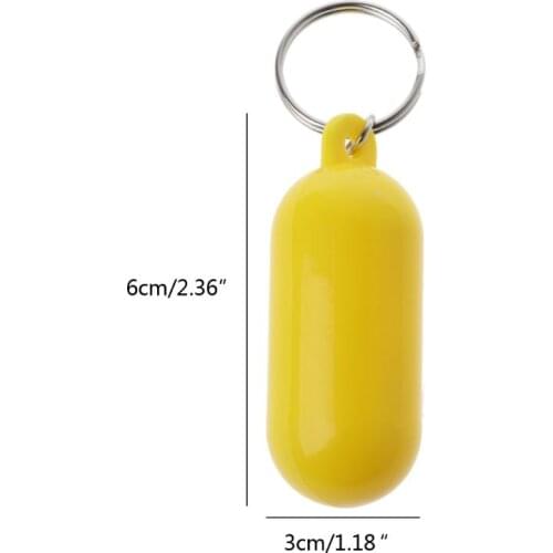 Swimming Drifting Beach Yellow Floating Keychain Swimming Marine Sail Key Float Rings Floating Foam Ellipse Key Chain
