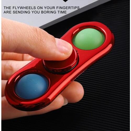 Fidget Spinner Stress Relief Toys Push Bubble Fingertip Rotator Metal Alloy Heavy Easy Dimple Poppet It Extended Spin Time c2
