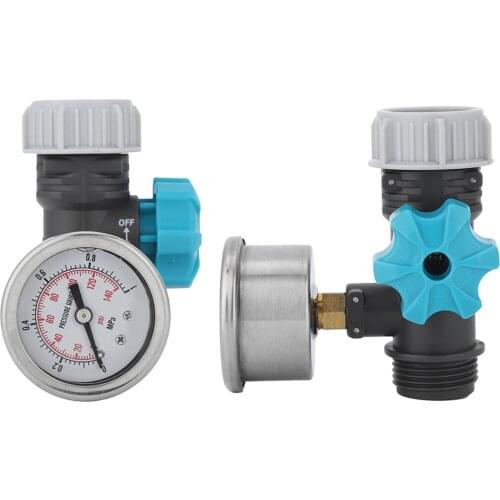 G3/4in Adjustable Water Pressure Reducing Maintaining Regulator Valve with Pressure Reducer Gauge Garden Irrigation Controller